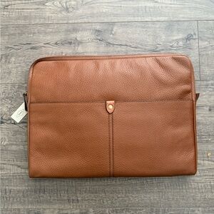 Fossil Tan Leather Laptop Bag